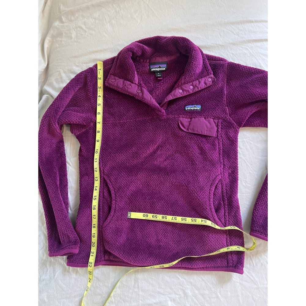Patagonia Women's Small Purple Fleece Snap Pullover Synchilla Style Pocket - Picture 6 of 6